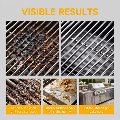 Apiastar Greasekiller Spray, Apiastar Greasekiller Spray Grill Cleaner, Fast-Acting Grease Removal, Suitable For Grills And Smokers, Stovetop,Oven, Easy Sprays Application, Outdoor Use (2PC)