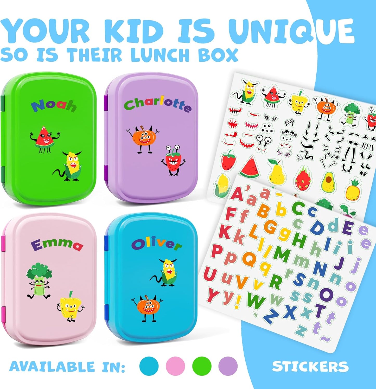 Umami All-in-1 Bento Box for Kids, Ice-pack & Utensils Included, 100% Leakproof & BPA free, Parents' favorite Lunch Box Kids (Green, 27 oz)