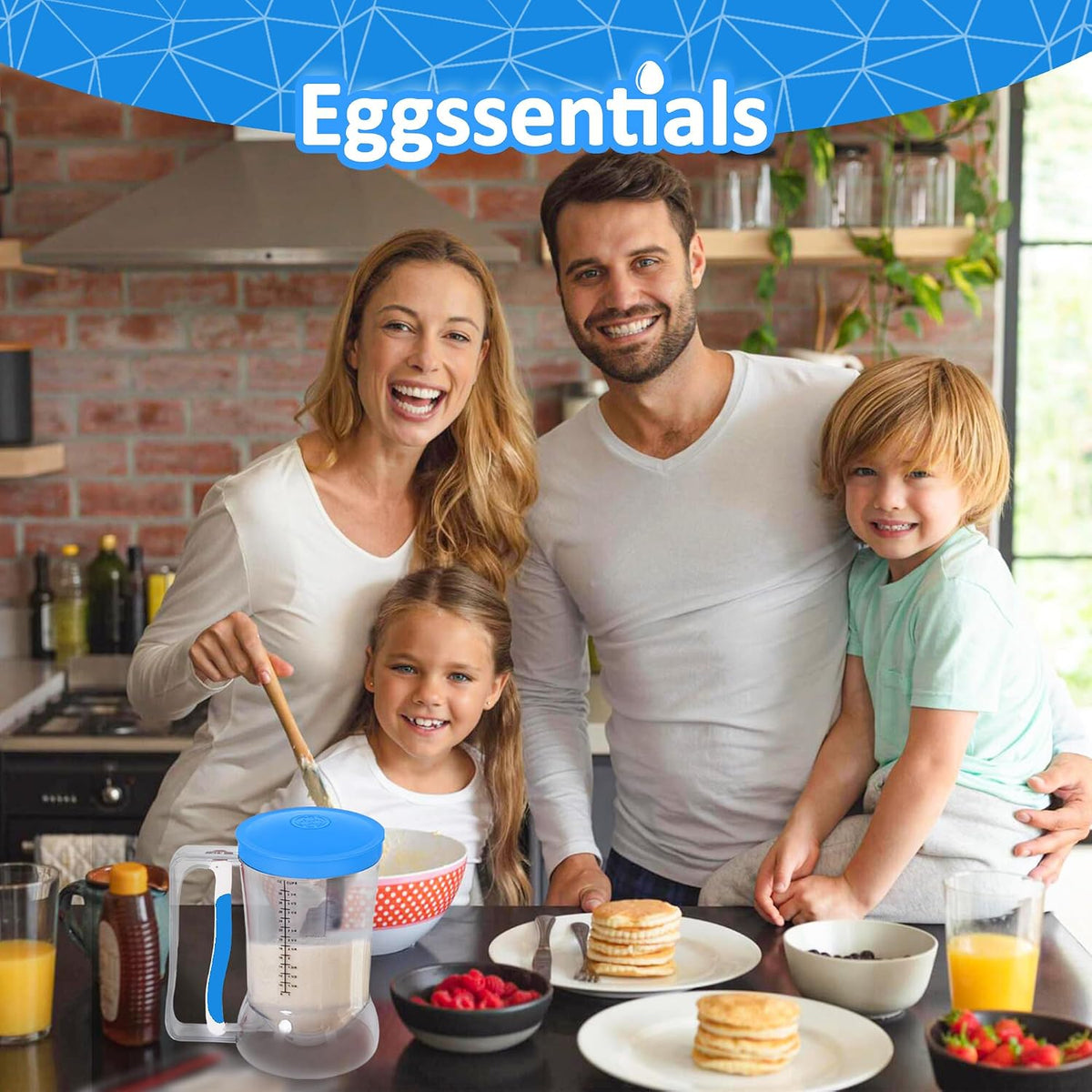 Eggssentials Pancake Batter Dispenser with Squeeze Handle Pancake Dispenser