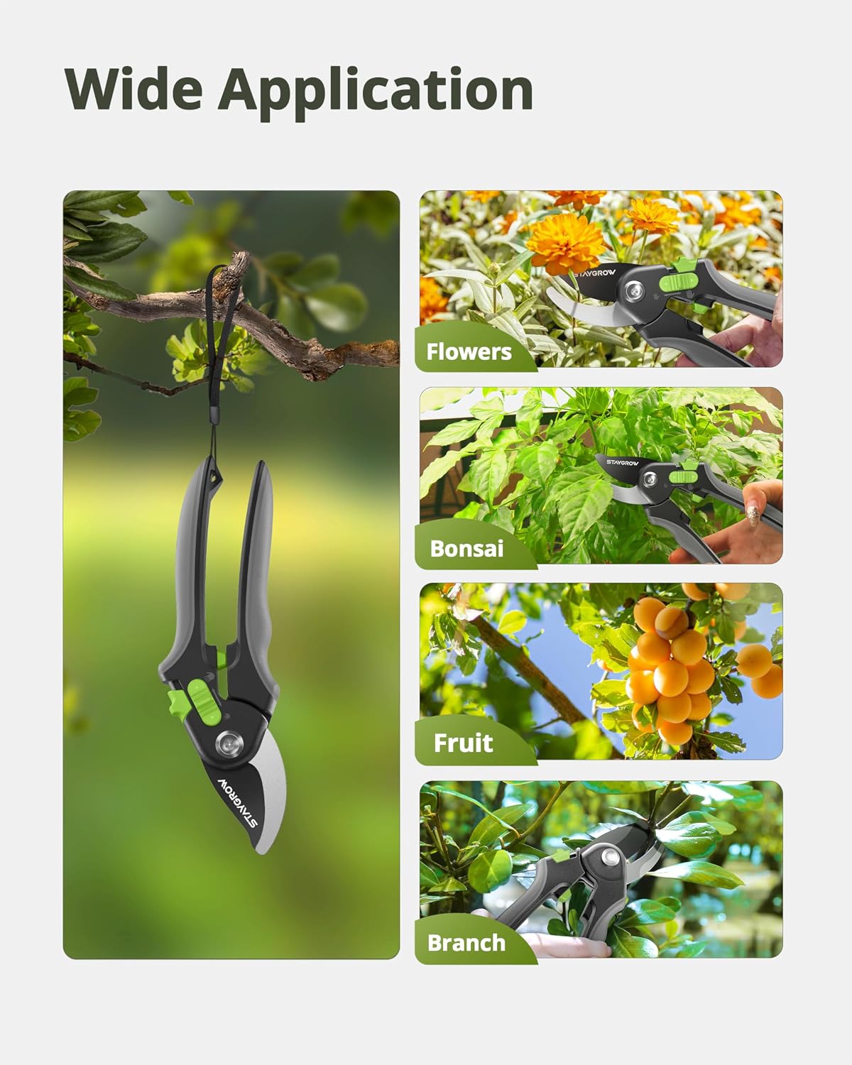 2pcs 6.5" Pruning Shears for Gardening Ultra Sharp Garden Scissors