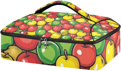 Casserole Carriers for Hot or Cold Food Reusable Casserole Dish Carrier Insulated Thermal Large Capacity Durable Perfect for Party Camping Family Gatherings Yellow Fish - Colors A