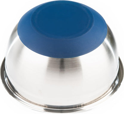 Stainless Steel Mixing Bowls with Lids and Non Slip Bases (Set of 5, Black)