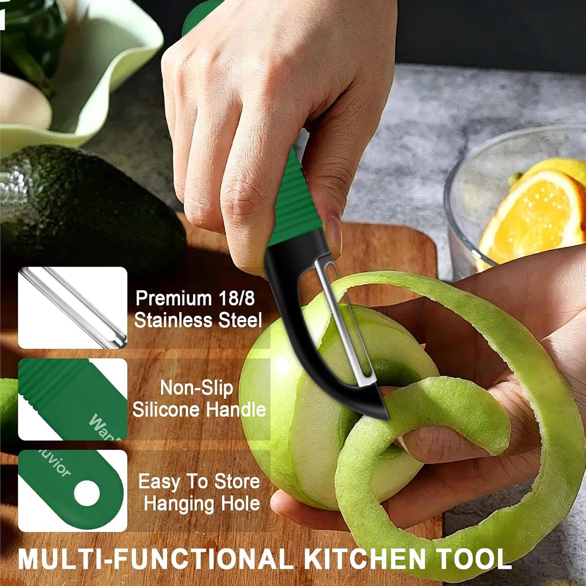 Peelers for Kitchen, Swivel Vegetable Peeler and Y-Shaped Potato Peeler