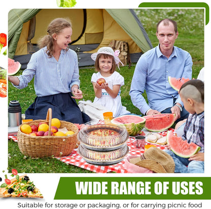 Vesici 30 Pcs 9'' Plastic Pie Containers Disposable Clear Dessert Containers with Lids Round Pie Keeper Clamshell Takeout Food Carrier for Takeout Boxes Food Cake Doughnut Storage