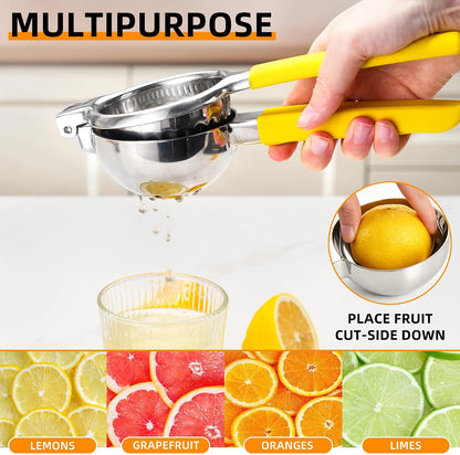 Stainless Steel Large Lemon Squeezer, Hand Juicer for Lime & Lemon