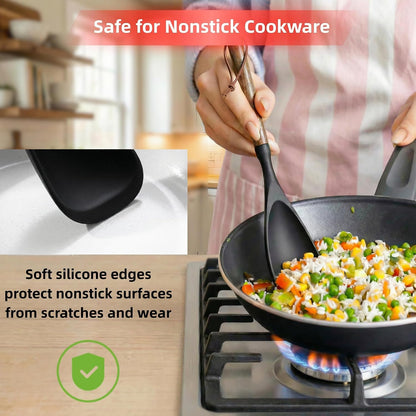 Silicone Cooking Spoon Spatula for Nonstick Cookware,Heat Resistant,12.8"