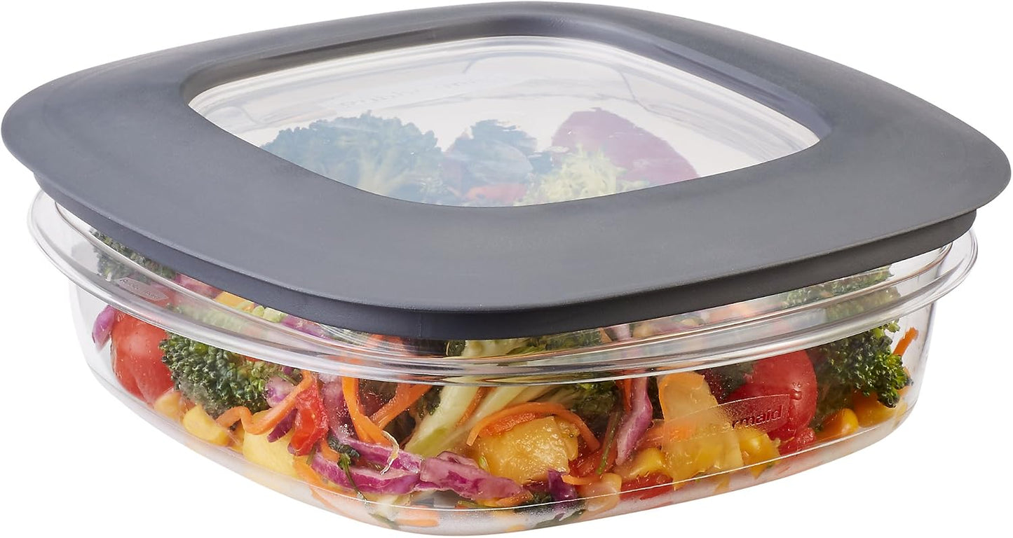Rubbermaid Premier Easy Find Lids Meal Prep and Food Storage Containers, Set of 10 (20 Pieces Total), Grey |BPA-Free & Stain Resistant