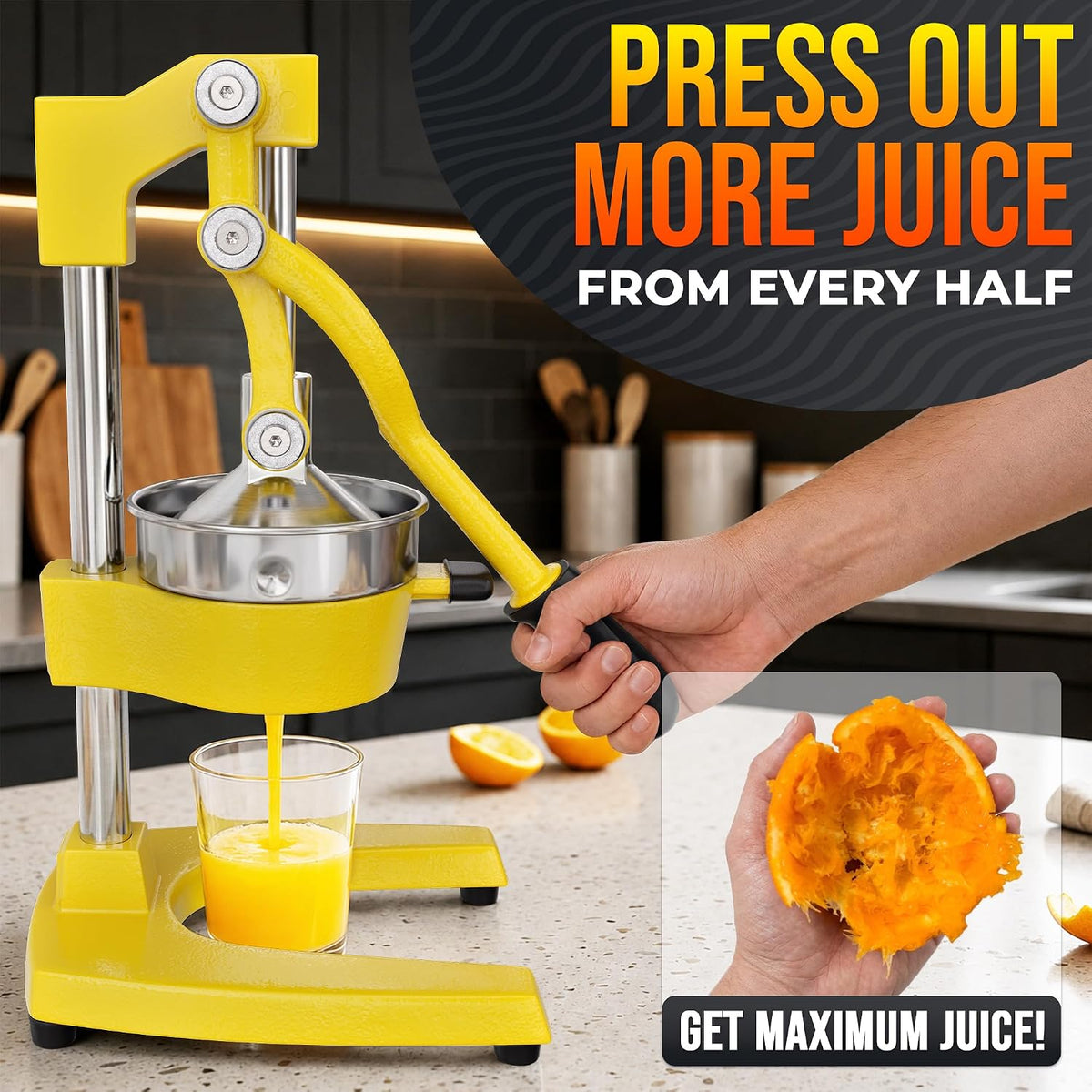NADOBA Lemon Squeezer and Lime Squeezer, Max Extraction Citrus Hand Juicer