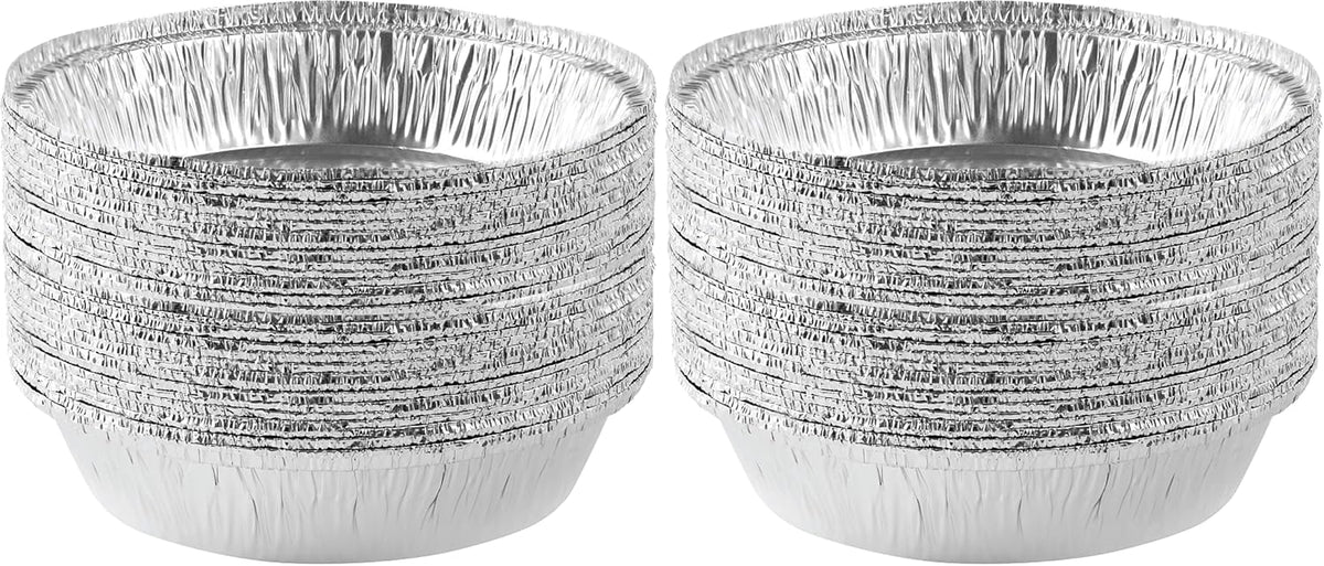 PLASTICPRO 6'' Inch Round Tin Foil Pie Pans Disposable Pack of 20