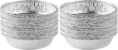 PLASTICPRO 6'' Inch Round Tin Foil Pie Pans Disposable Pack of 20
