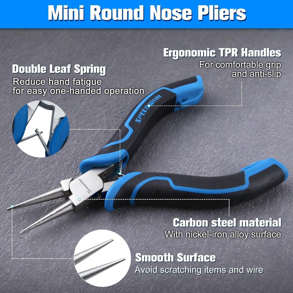 SPEEDWOX Long Reach Bent Needle Nose Pliers With Smooth Jaw Angled Needle Nose Pliers For Jewelry Making Fish Bone Pliers Tweezers Bent Chain Nose Pliers For Wire Bending And Small Object Gripping