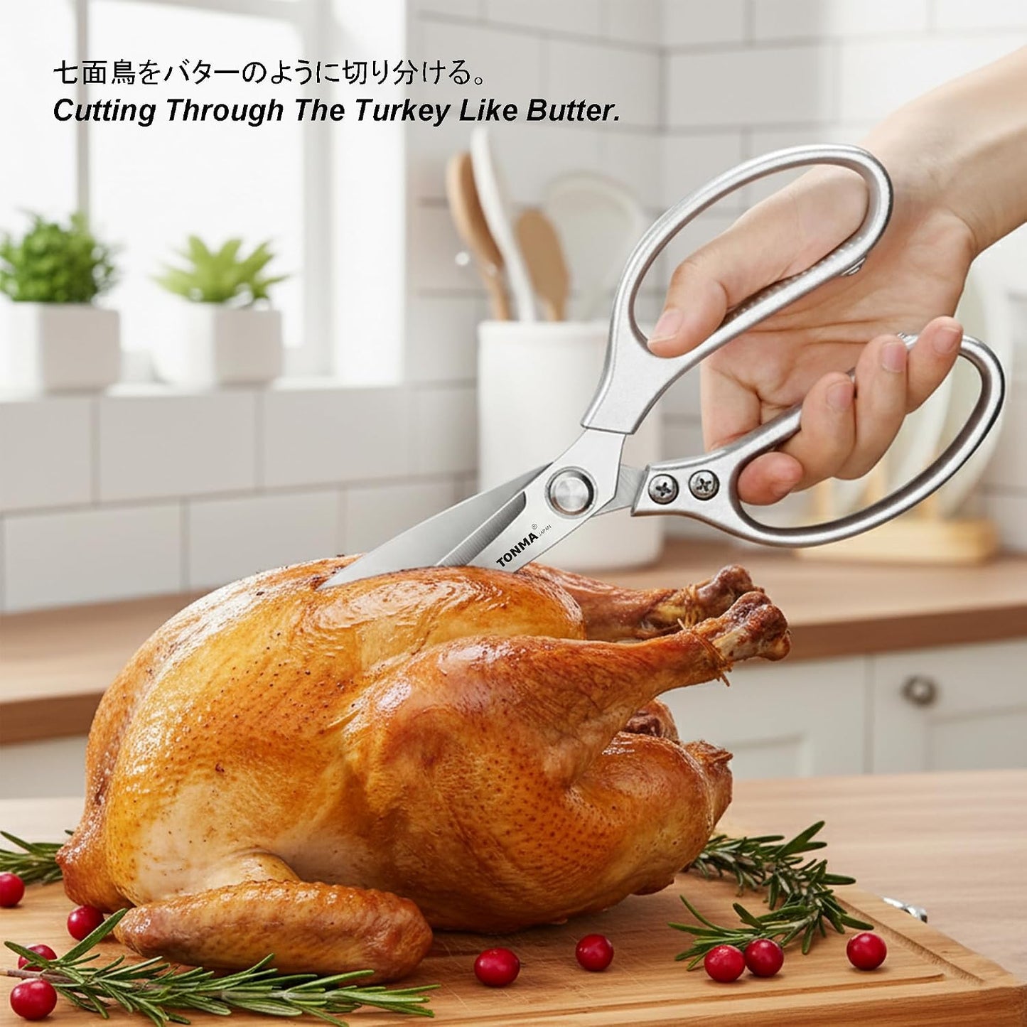 TONMA Kitchen Scissors, Made in Japan, All-Purpose Kitchen Shears, TKM-10