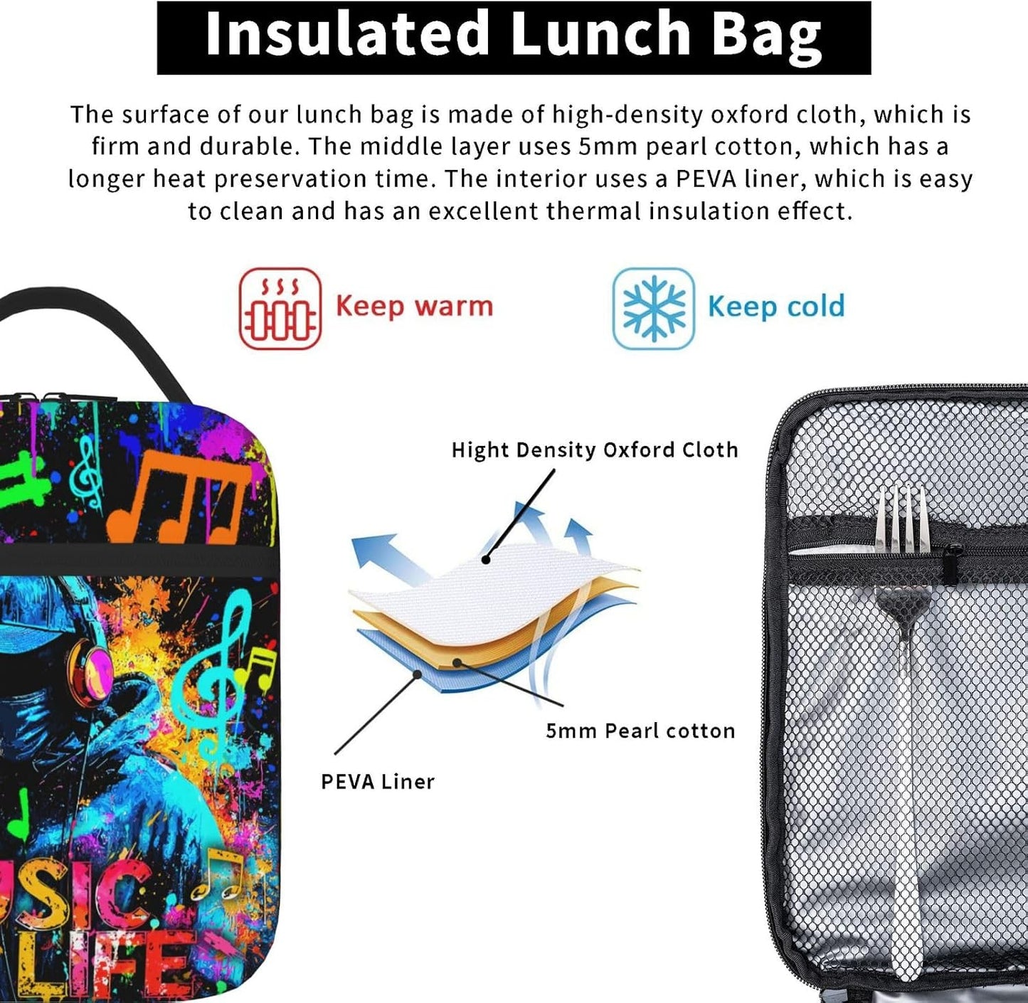 Boys Lunch Box for School Insulated Football Lunch Bag for Kid Boys Girls Teen Bento Boxes to School Office Picnic Travel Hiking Lunchbag Waterproof Leakproof with Adjustable Shoulder Strap