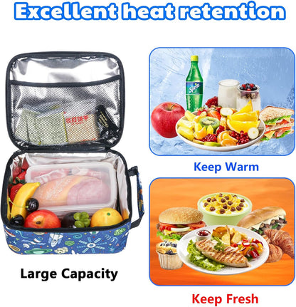 Hap Tim Kids Lunch Box for Girls Boys, Reusable Lunch Bag for Kids, Spacious Lunchbox, Insulated Lunchbag, Purple Unicorn(18654-PP)