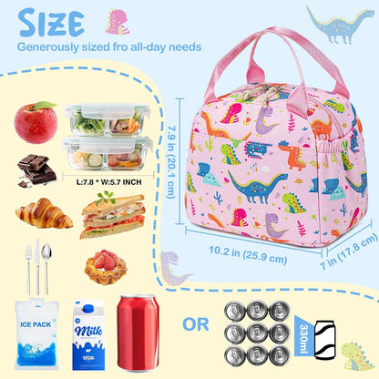 CAMTOP kids lunch bag Cute Insulated lunch box for Boys & Girls Leakproof loncheras for school