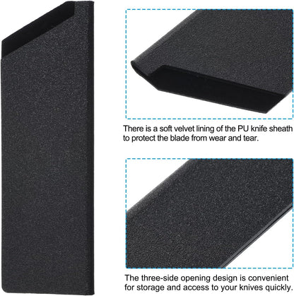 PATIKIL ABS Knife Cover Sleeves for 8" Chef Knife, Knives Edge Guard Blade Protector Universal Knife Sheath for Home Kitchen, Black