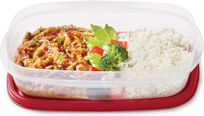 Rubbermaid EasyFindLids Meal Prep Containers 5.1 Cup Red
