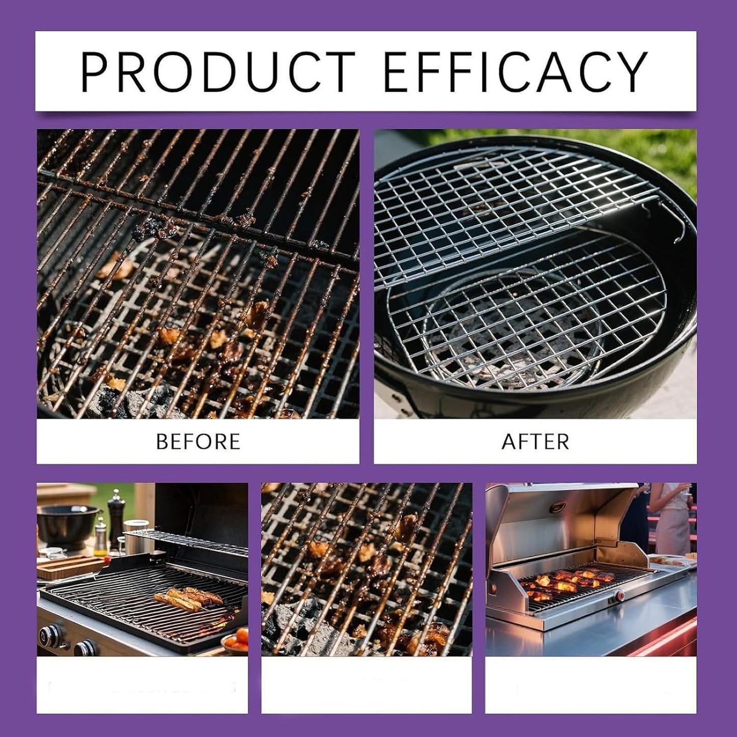 Cleaner and Degreaser Smoky Stains, 120ml BBQ Grill Cleaner, Grill Cleaning Spray for Kitchen, Multi Functional Grease Remover, All Purpose Oven Degreaser Clean for Grates and Smoker (2pcs)