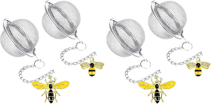 2PC Stainless Steel Mesh Tea Infuser,2.1 inch Tea Ball with Honey Bee