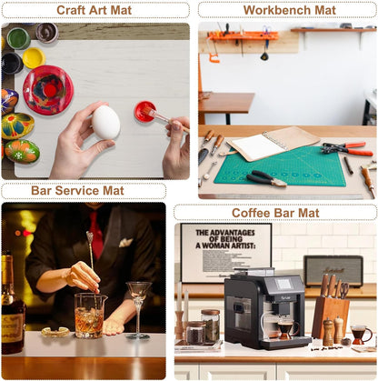 Gartful 78.7 x 15.7 inch Extra Large Silicone Mat for Kitchen, Non Slip Countertop Protector Heat-Resistant Multipurpose Pad for Dinner Table, Coffee Bar, Black