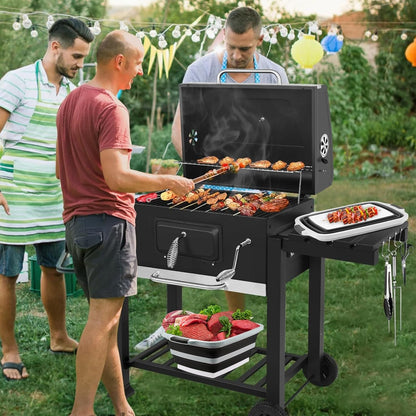 Collapsible Cutting Board with BBQ Prep Tub and Lid, Foldable Food Prep Container for Meal Prep, Marinating, Food Storage, Grilling, Camping and Outdoor Cooking, Dishwasher Safe, Black XX-Large