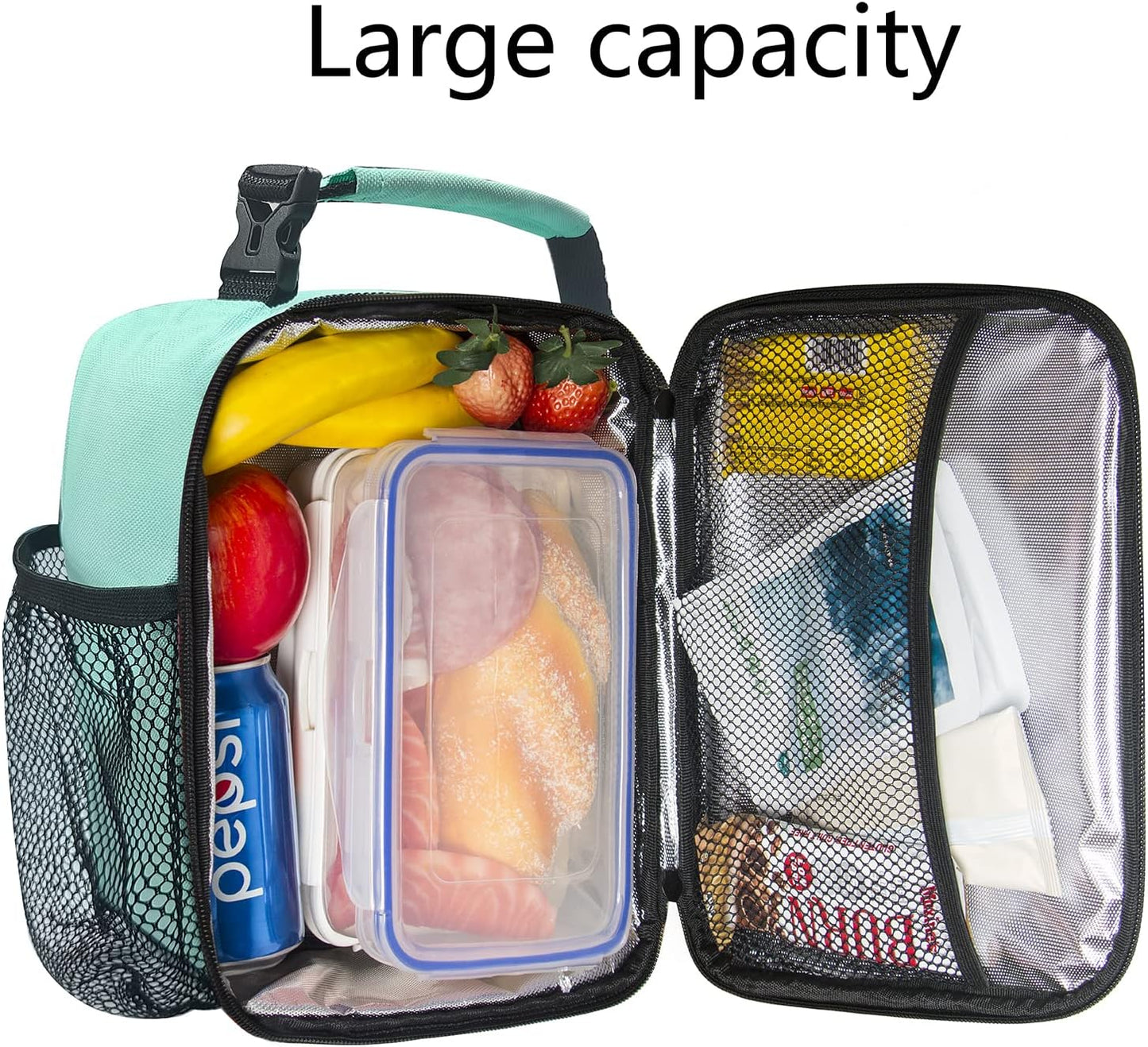 Hap Tim Kids Lunch Box for Girls Boys, Reusable Lunch Bag for Kids, Spacious Lunchbox, Insulated Lunchbag, Purple Unicorn(18654-PP)
