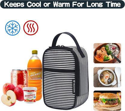 Yelocota Small Insulated Lunch Bag- Snack Bag- Mini Cooler Bag with Handle for Travel,Work,School(Storage Space below 20oz)- Also Suitable for Pairing with Food Jar