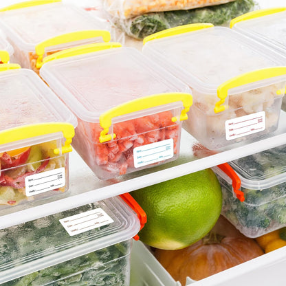 Sayglossy 7000 Pcs Day of Week Label Food Label Monday Through Sunday Management Inventory Sticker Removable Weekly Self Adhesive Date Dot Sticker for Restaurant Kitchen Container (Square)