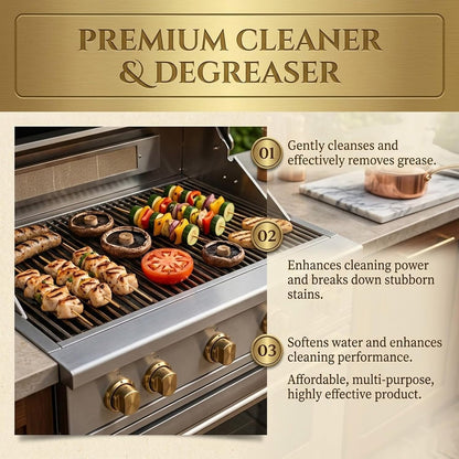 Fast-Acting Heavy Duty BBQ Grill Cleaner Spray, Easy Off Oven Cleaner & Degreaser Cleaner Heavy Duty For Outdoor Grills, Grates, And Kitchen Surfaces (2 Pcs)