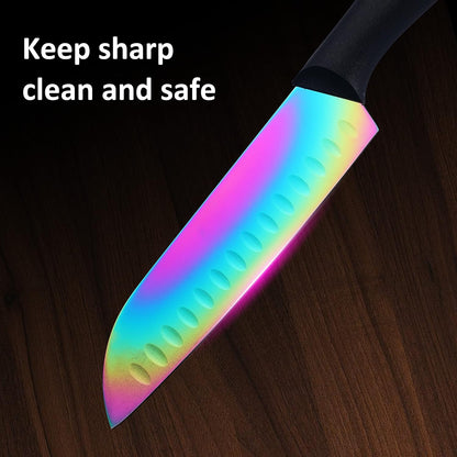 Marco Almond Kitchen Knife Set Chef Knife Set Black