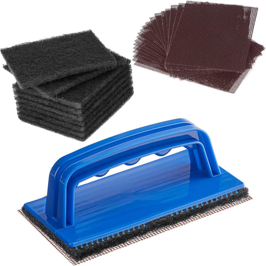 CUSINIUM 31-Piece Griddle Cleaning Kit: 1 Screen Holder, 20 Screens, 10 Cleaning Pads