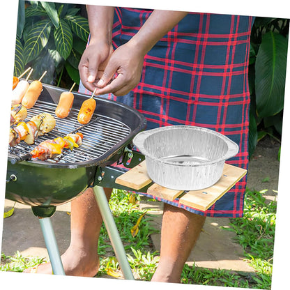 5Pcs Disposable Aluminum Foil Pans with Lids Leakproof Baking Trays for Cooking Roasting and Food Storage for Outdoor Picnics and Meal Prep