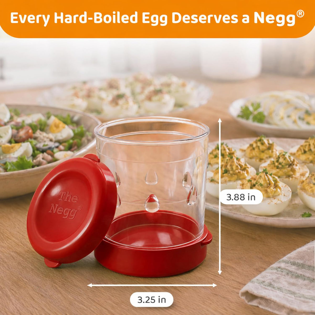 The Negg Boiled Egg Peeler - White