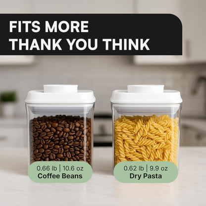 Bop Top Airtight Food Storage Containers with Lid 2 Cups / 16 oz | Kitchen Canister Sets | Air Tight Pantry Container | Pop Top Dry Food Storage Containers for Snacks, Sugar, Flour, Baking, Pasta