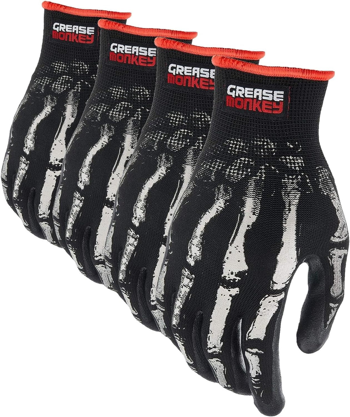 Grease Monkey Bone Series Foam Nitrile Mechanic Gloves with Grip