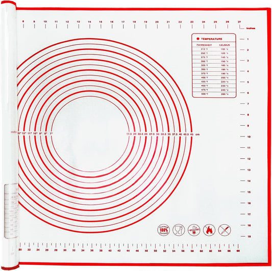 Extra Large 31.5'' x 24" Silicone Baking Mat for Rolling Dough & Pastry – Non-Stick, Heat-Resistant Kitchen Counter Protector – Dishwasher Safe, Easy Clean (XXL-31.5'' X 24'')