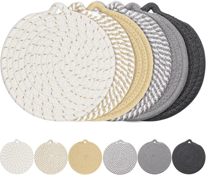 7" Trivets for Hot Dishes, 6 Pack Trivets for Hot Pots and Pans