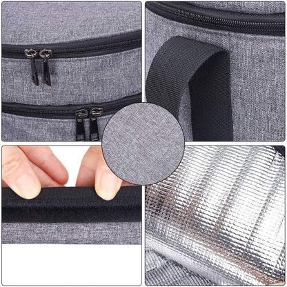 Casserole Carrier,Insulated Pie Carrier with Lid and Handle,Pie Carrier for Transport Pie Holders for Multiple Pies,Pie Carrying Case Casserole Carriers for Hot or Cold Food Picnic Pizza.12.5 Inch