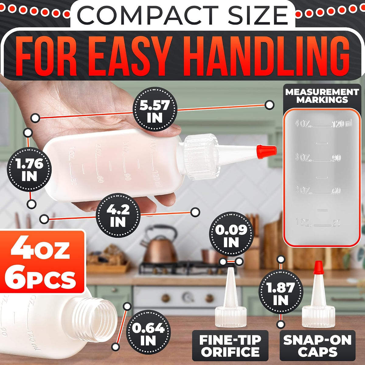 BURIUS Inverted Condiment Squeeze Bottles 16 oz for Sauces, Honey