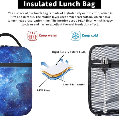 Purple Axolotl Lunch Box Lunch Box Reusable Insulated Totes Lunch Bag Thermal Cooler For Boy Girls School Men Women Beach Picnic Travel