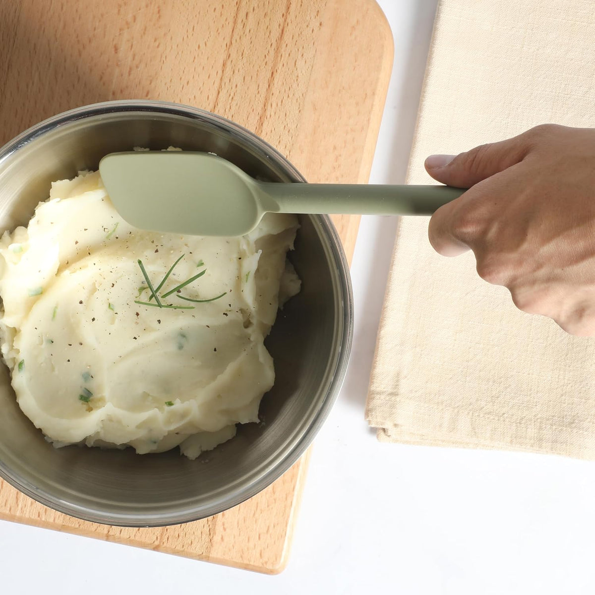 Sur La Table Kitchen Essential Mealcraft Silicone Spatula - Juniper Green