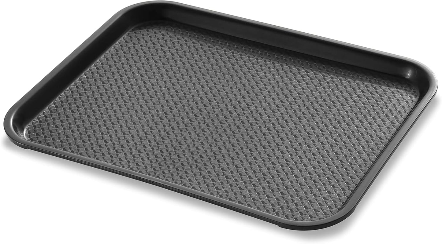 New Star Foodservice Fast Food Tray, Set of 12 (Black, 12 by 16-Inch)