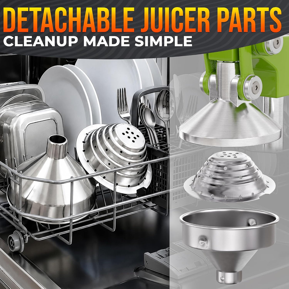 NADOBA Lemon Squeezer and Lime Squeezer, Max Extraction Citrus Hand Juicer