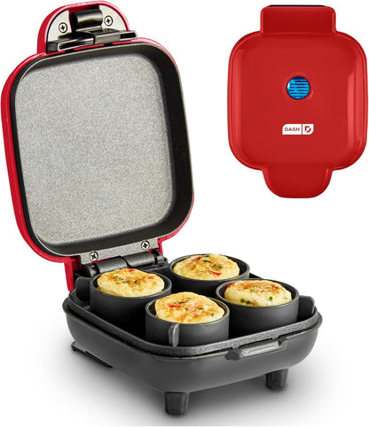 Dash Deluxe Egg Bite Maker - Electric Egg Bite Maker for Healthy Protein Snacks - Quick Cleanup, Space-Saving Design & Non-Slip Feet - 4 Servings, Aqua