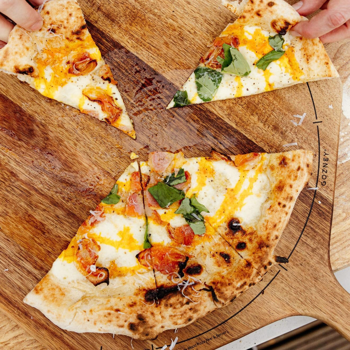 Gozney 12" Acacia Wood Pizza Placement Peel and Server, Durable Hardwood
