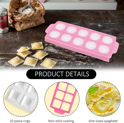 2 Pcs Ravioli Maker,Ravioli Press,Round And Square