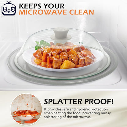 OEC Lighter Weight Tempered Glass Microwave Splatter Cover - 11.5 inch