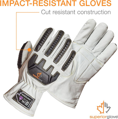 Superior Glove Endura Cut Resistant Leather Work Gloves