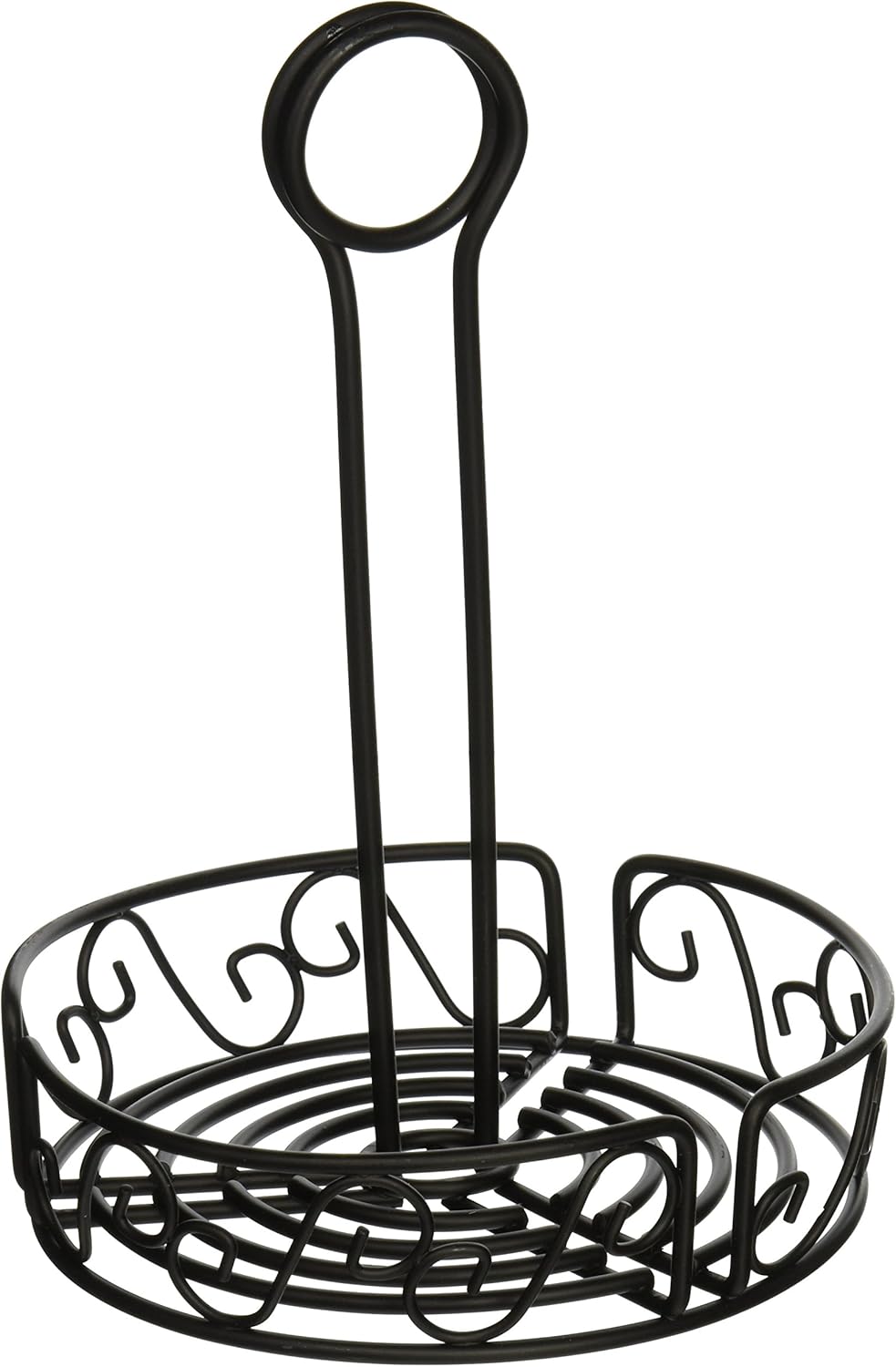 Winco Oblong Condiment Caddy, 8-1/4" x 6-1/4", Black Wire