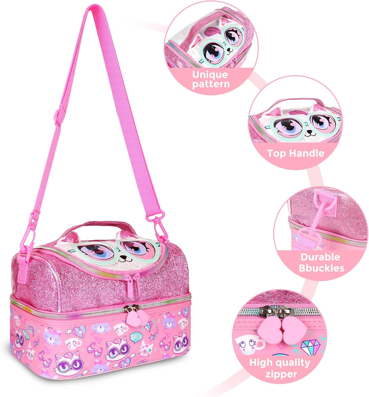 RLGPBON Lunch Bag Kids,Boys Lunch Box,Space Lunch Bag Toddler Teen Boys,School Daycare Cute Travel bags